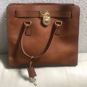 Michael Kors Large Leather Hamilton NS brown Tote
